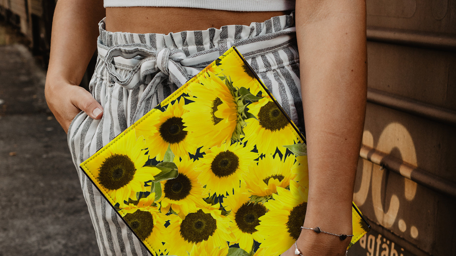 Tablet Case with Sunflower Motif