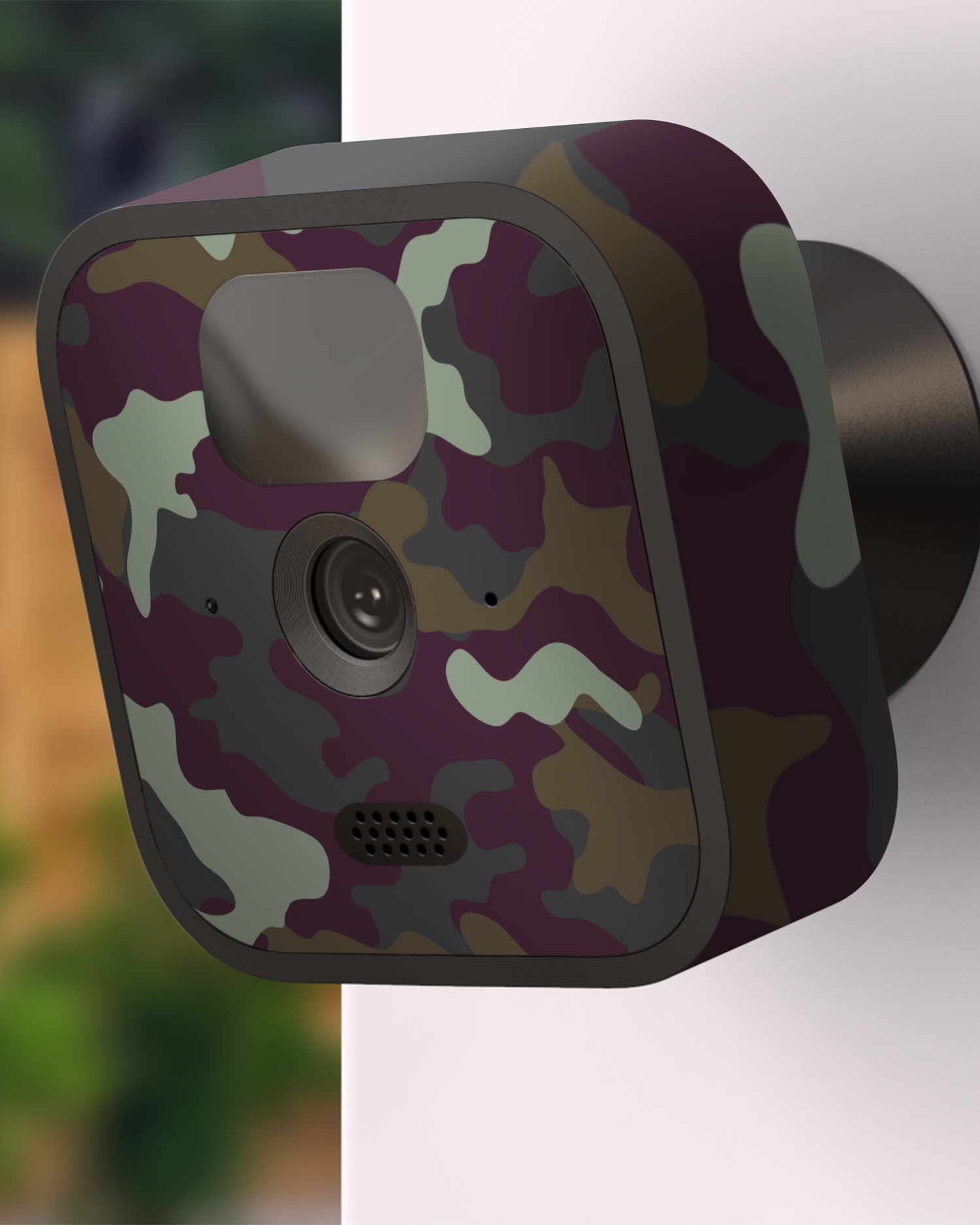 Night Camo Camera Skin Blink Outdoor (2020) attached to exterior wall