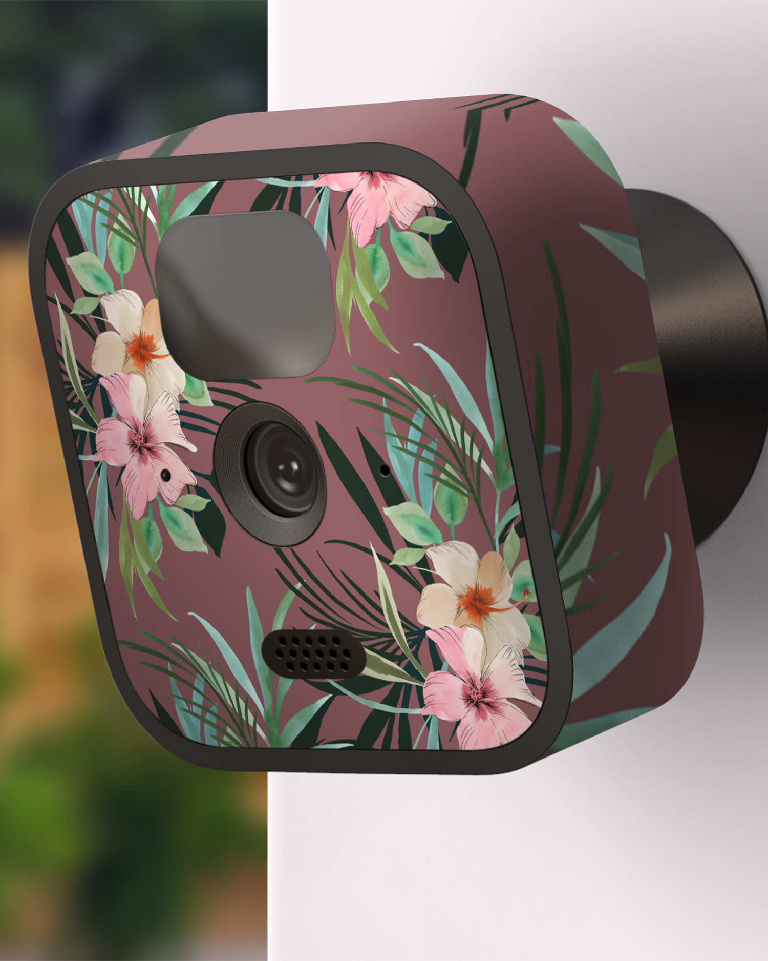 Romantic Tropical Camera Skin Blink Outdoor (2020) attached to exterior wall