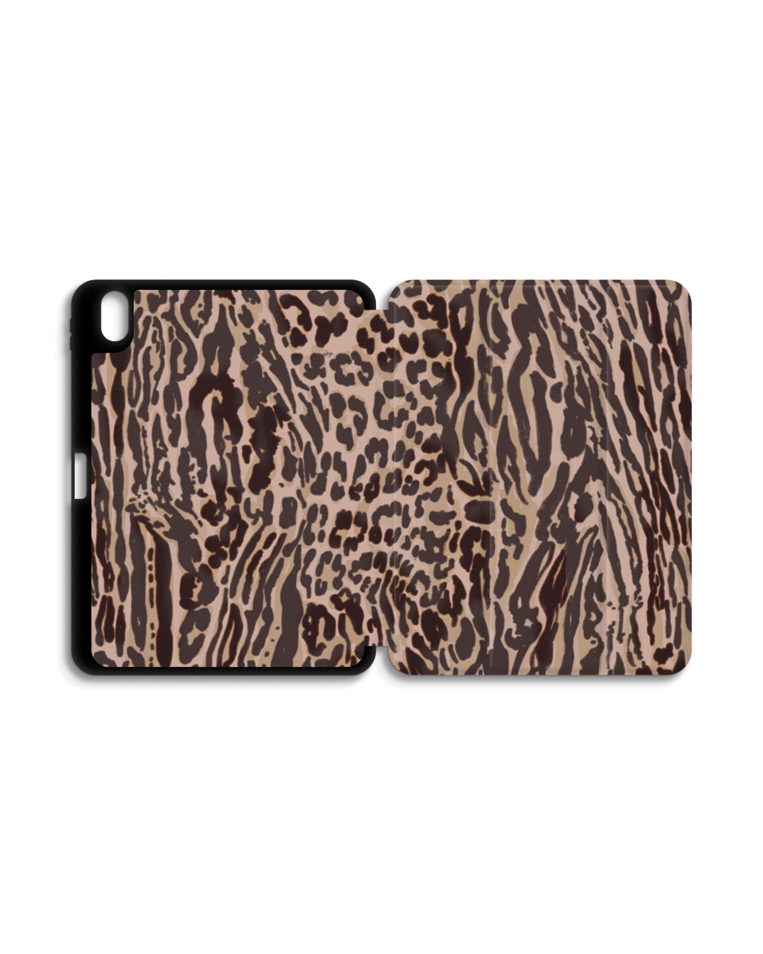 Animal Skin Tough Love iPad Case with Pencil Holder for Apple iPad (10th Generation): Opened exterior view