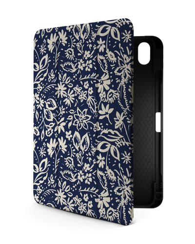 Ditsy Blue Paisley iPad Case with Pencil Holder for Apple iPad (10th Generation)