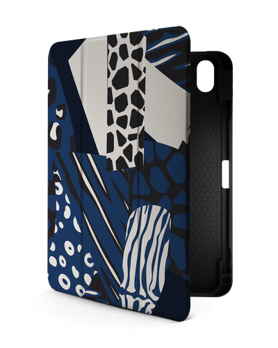Animal Print Patchwork iPad Case with Pencil Holder for Apple iPad (10th Generation)