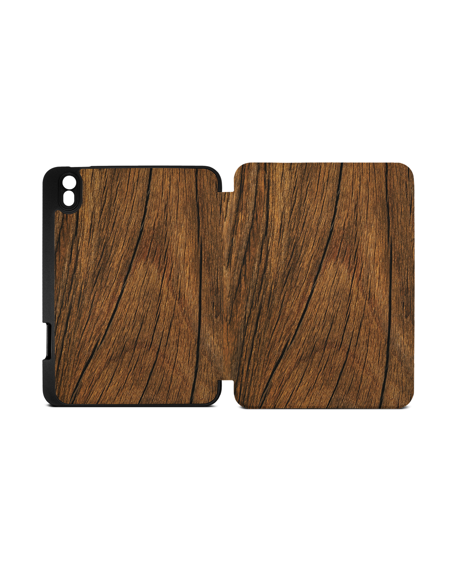 Wood iPad Case with Pencil Holder Apple iPad mini 6 (2021): Opened exterior view