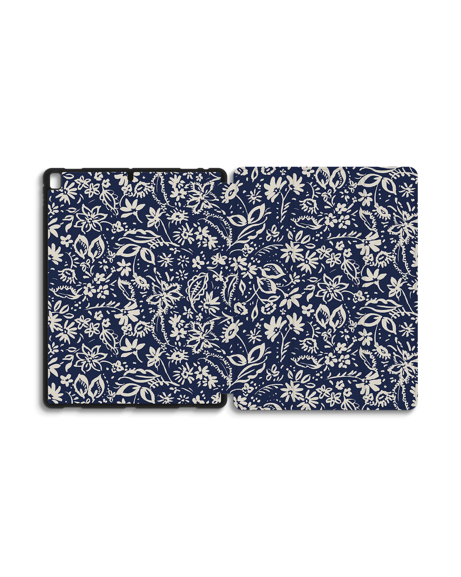 Ditsy Blue Paisley iPad Case with Pencil Holder for Apple iPad Pro 2 12.9