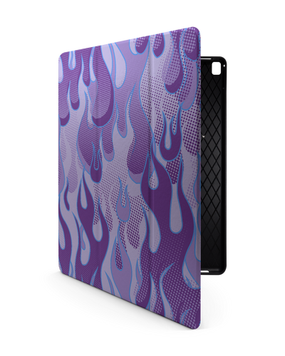 Purple Flames iPad Case with Pencil Holder for Apple iPad Pro 2 12.9" (2017)