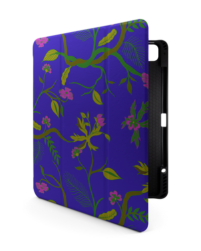Ultra Violet Floral iPad Case with Pencil Holder for Apple iPad Pro 6 12.9" (2022), Apple iPad Pro 5 12.9" (2021), Apple iPad Pro 4 12.9" (2020)