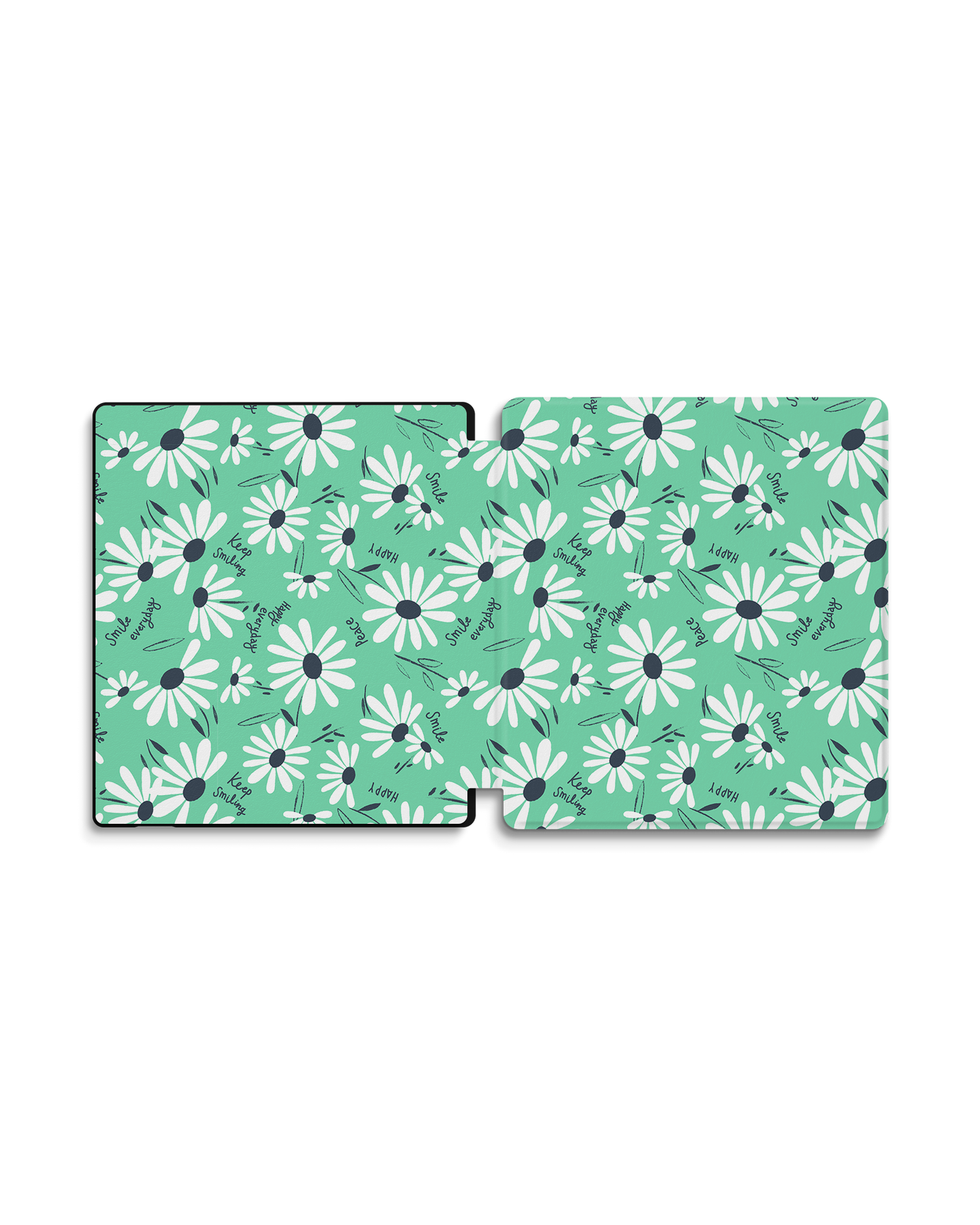 Positive Daisies eReader Smart Case for Amazon Kindle Oasis: Opened exterior view