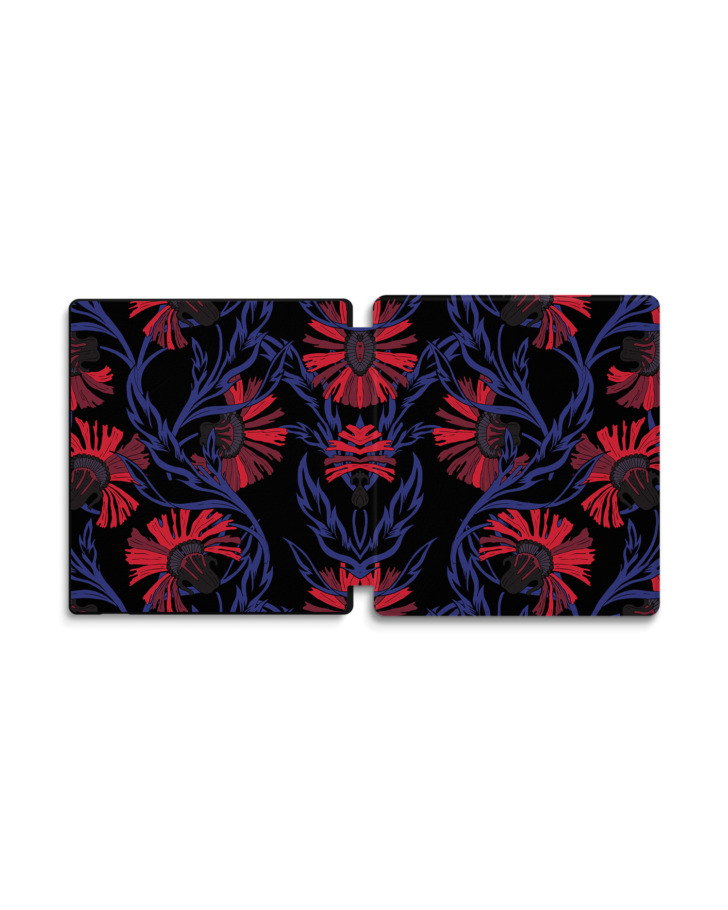 Midnight Floral eReader Smart Case for Amazon Kindle Oasis: Opened exterior view
