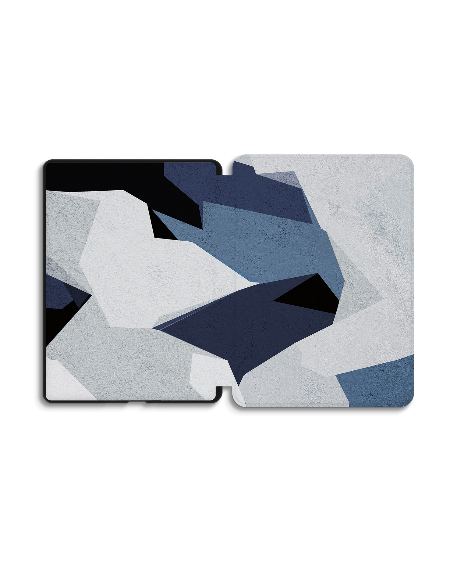 Geometric Camo Blue eReader Smart Case for Amazon Kindle Paperwhite 5 (2021), Amazon Kindle Paperwhite 5 Signature Edition (2021): Opened exterior view
