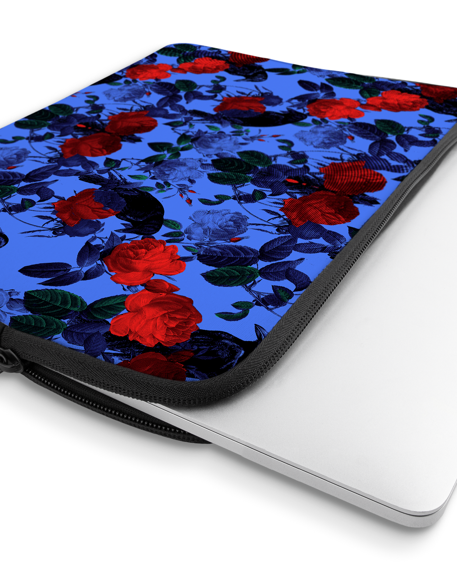 Roses And Ravens Laptop Case 13 inch with device inside