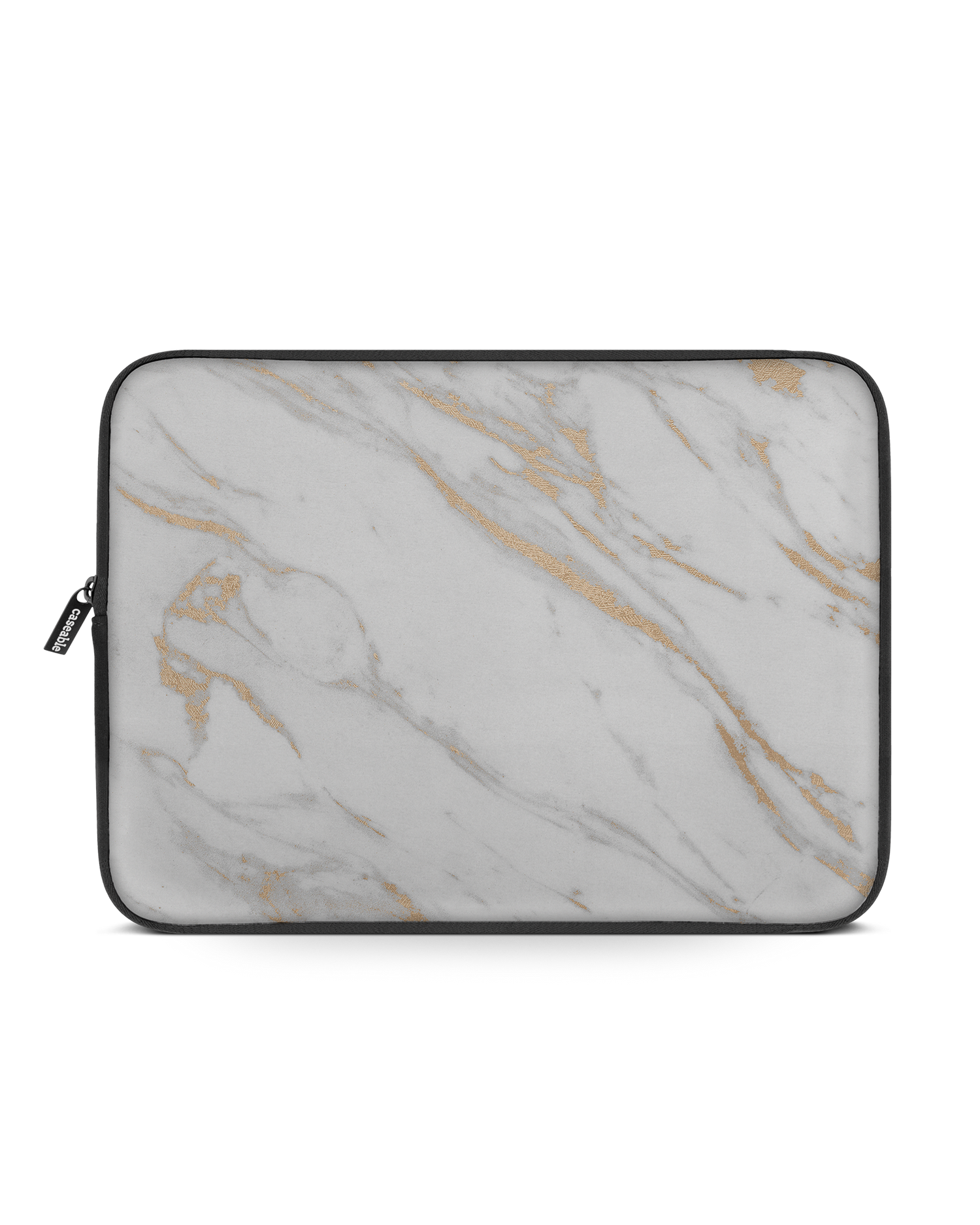 Gold Marble Elegance Laptop Case 15 inch: Front View