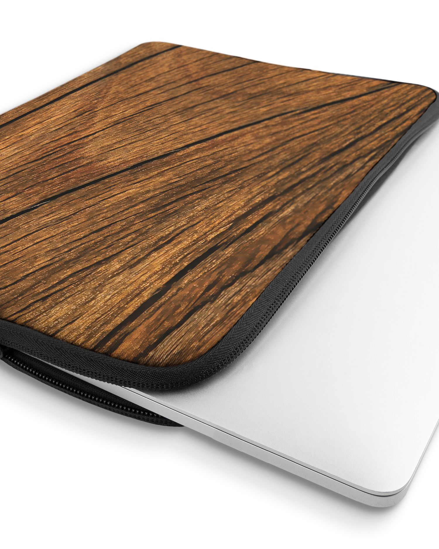 Wood Laptop Case 16 inch with device inside