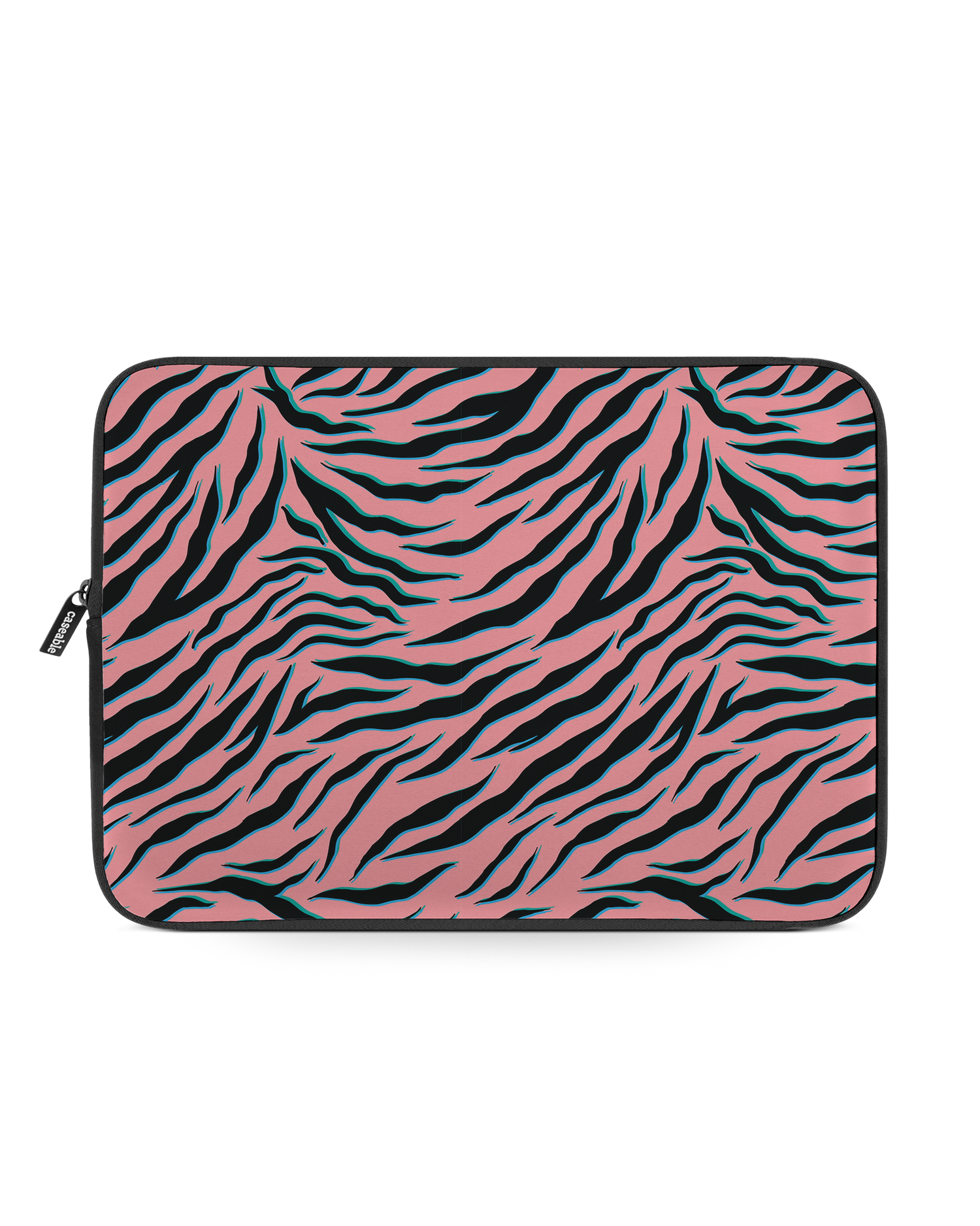 Pink Zebra Laptop Case 13-14 inch: Front View