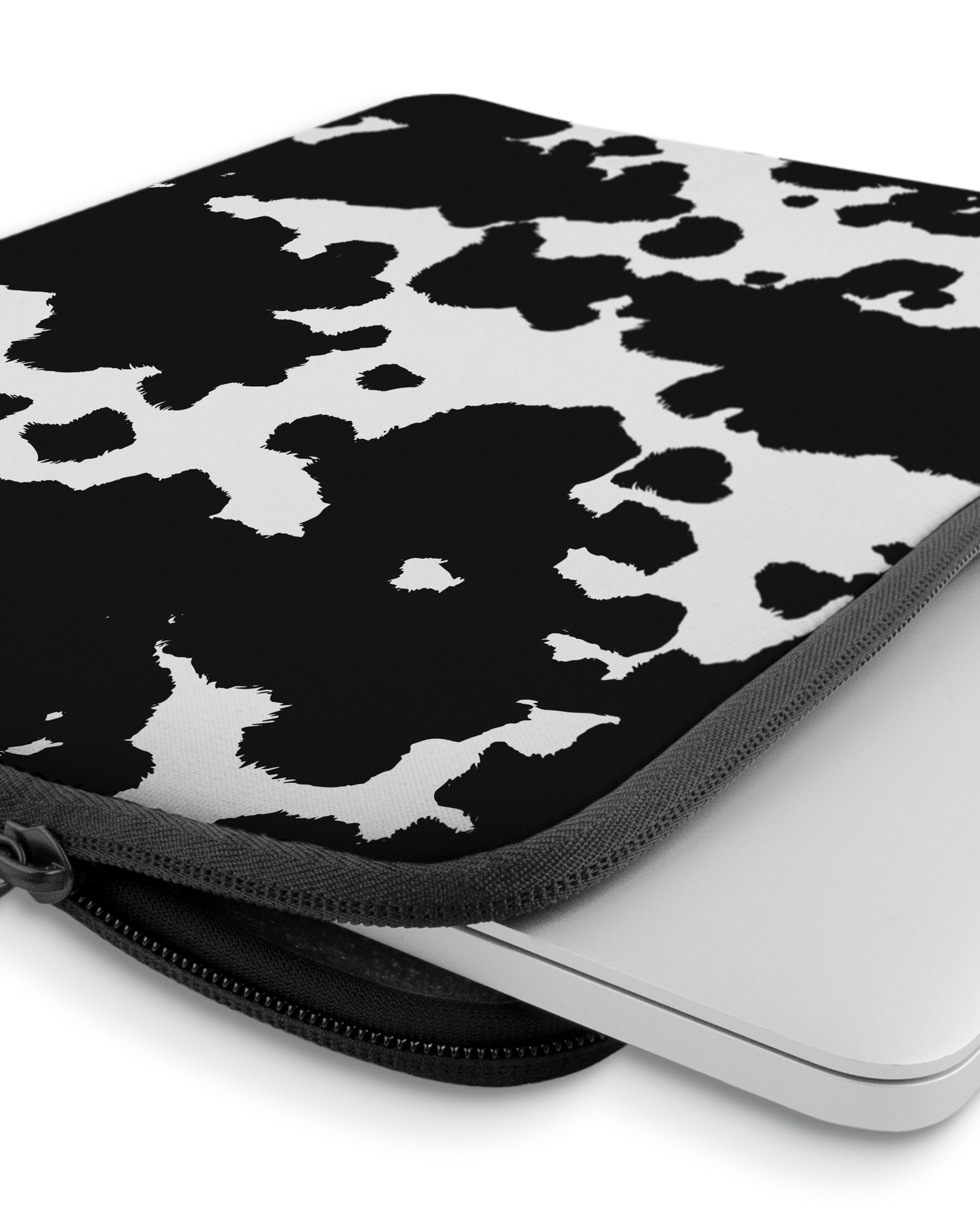 Cow Print Laptop Case 13-14 inch with device inside