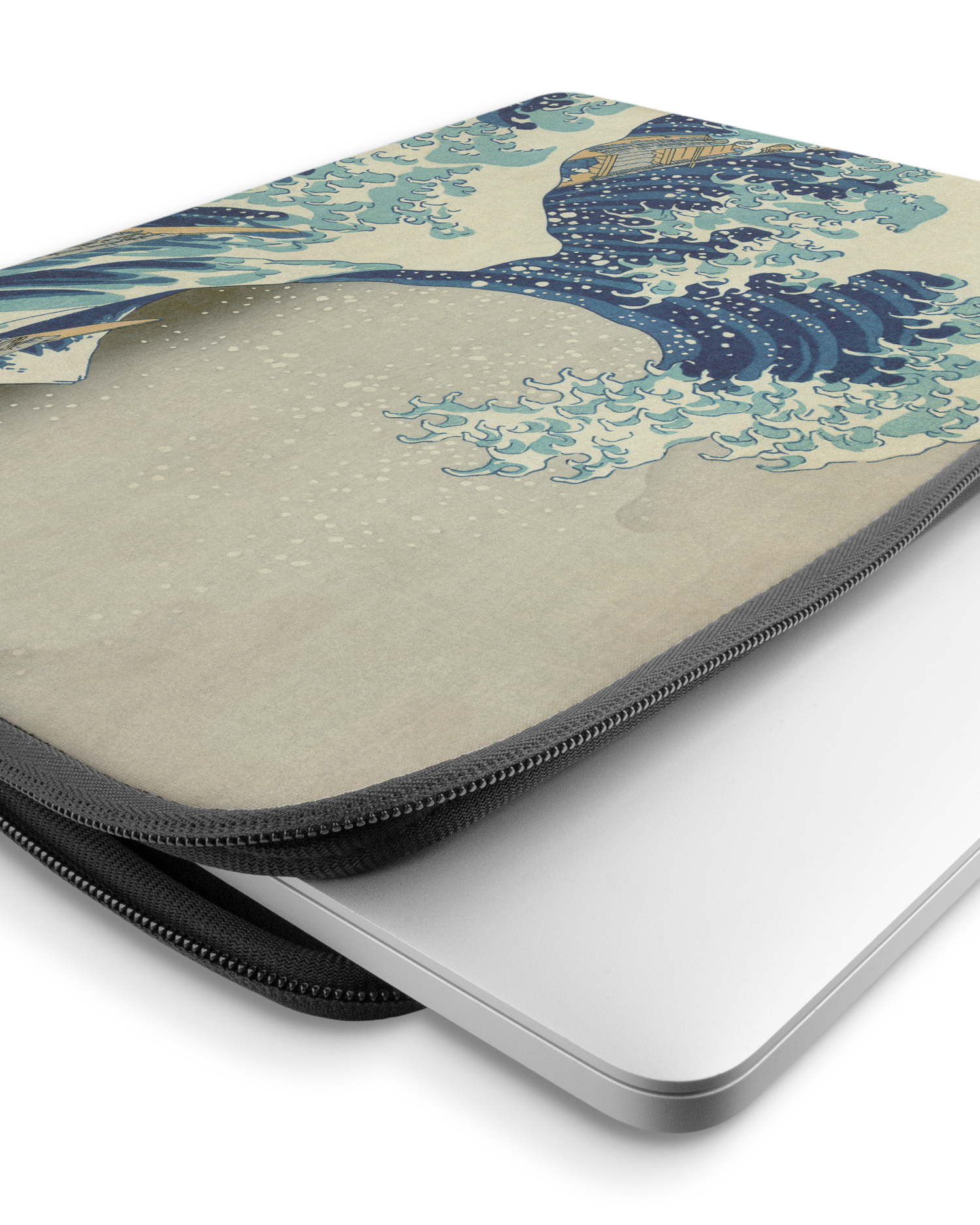 Great Wave Off Kanagawa By Hokusai Laptop Case 15-16 inch with device inside