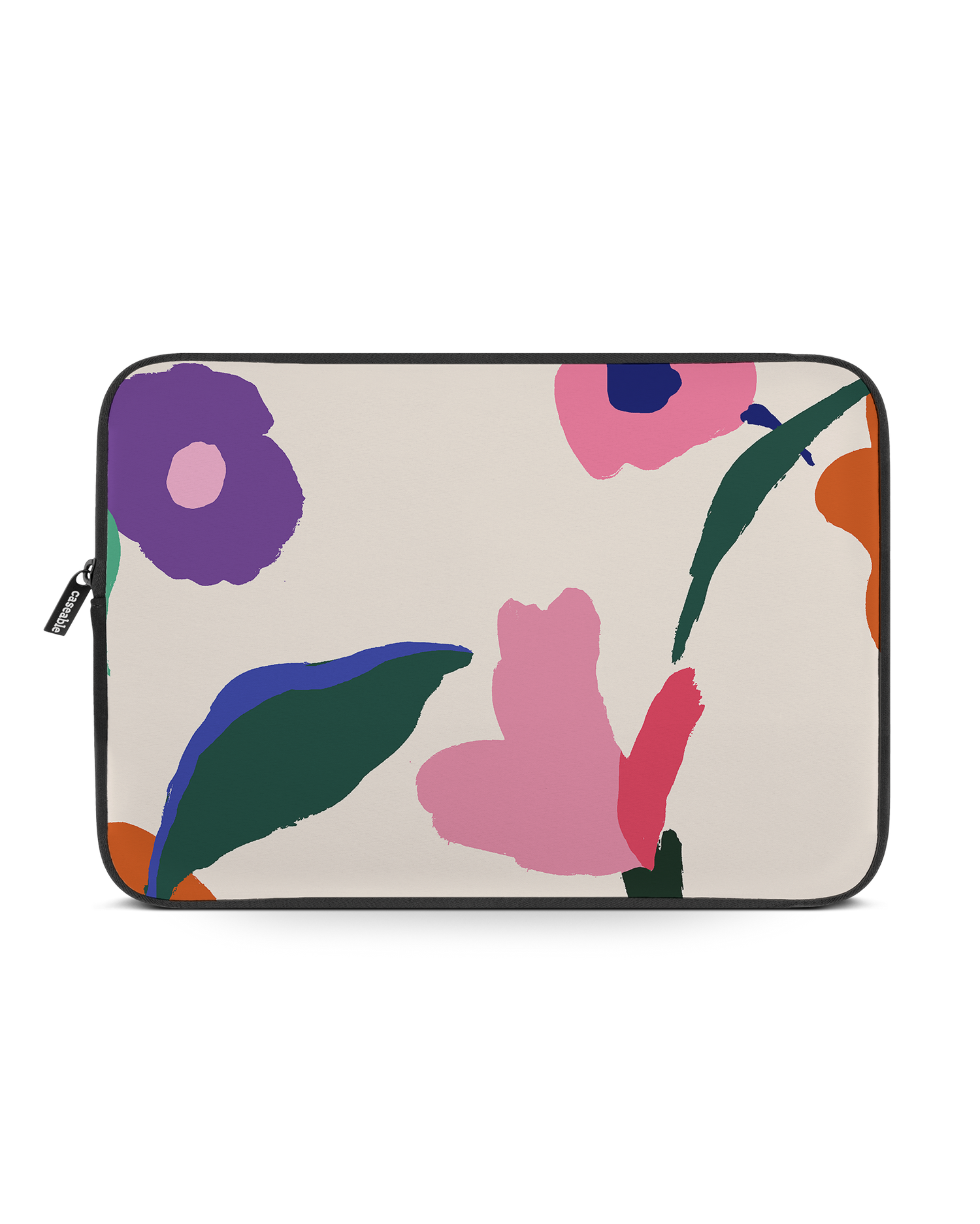 Handpainted Blooms Laptop Case 15-16 inch: Front View