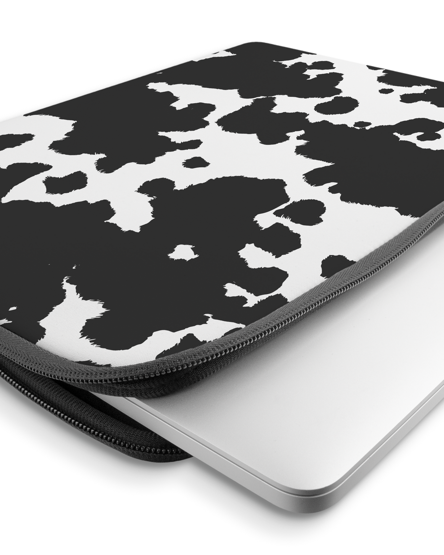 Cow Print Laptop Case 15-16 inch with device inside