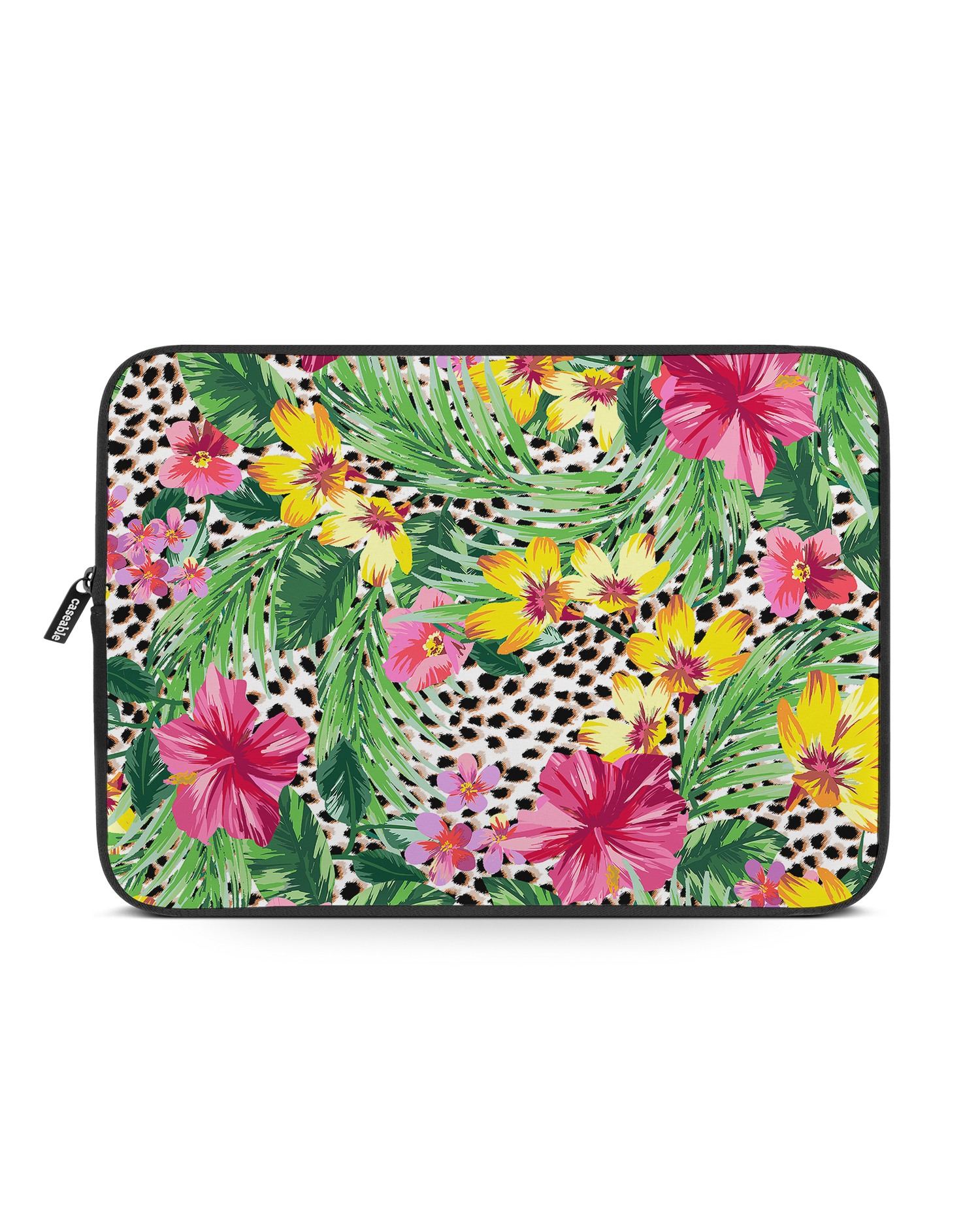 Tropical Cheetah Laptop Case 14-15 inch: Front View