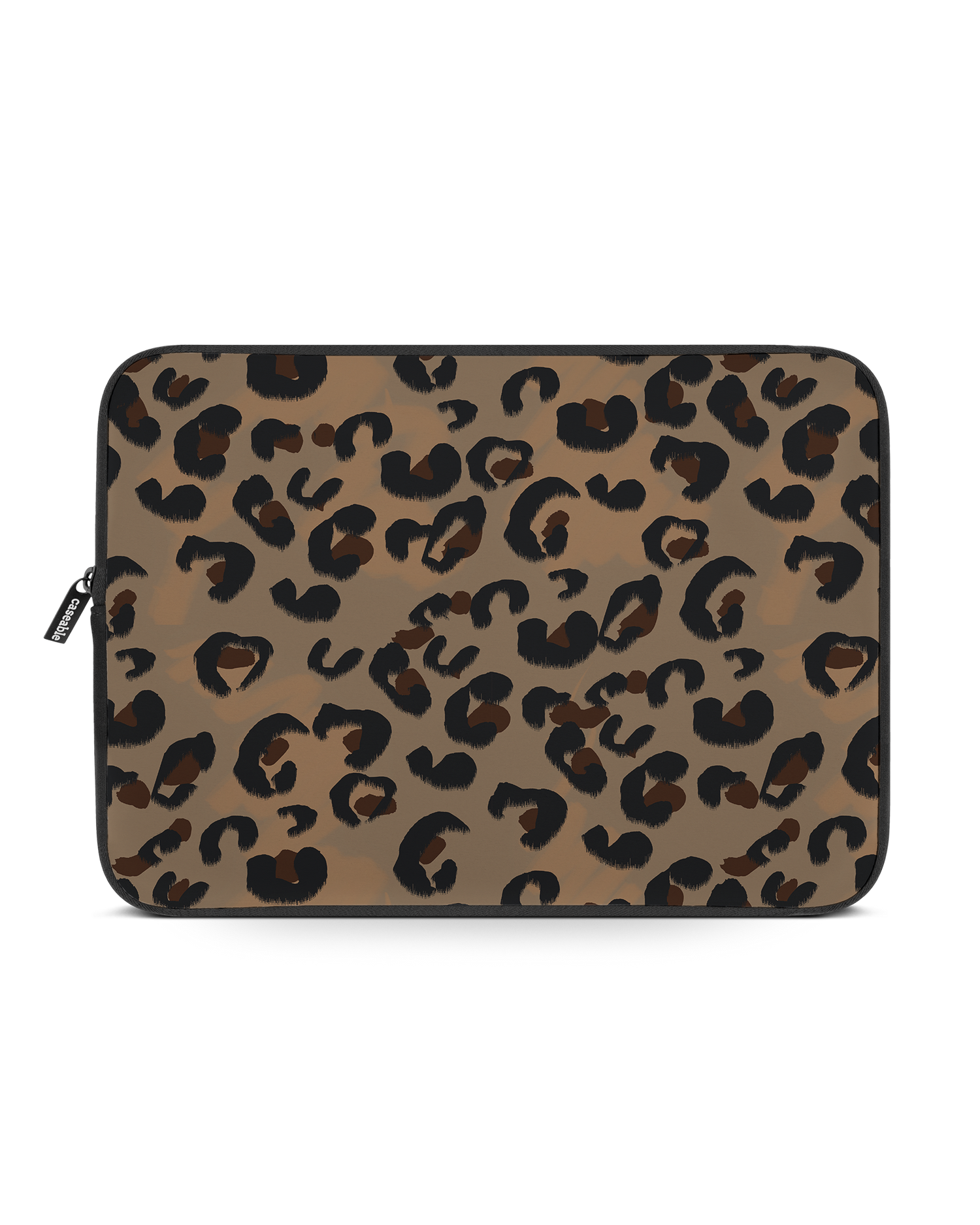 Leopard Repeat Laptop Case 14-15 inch: Front View