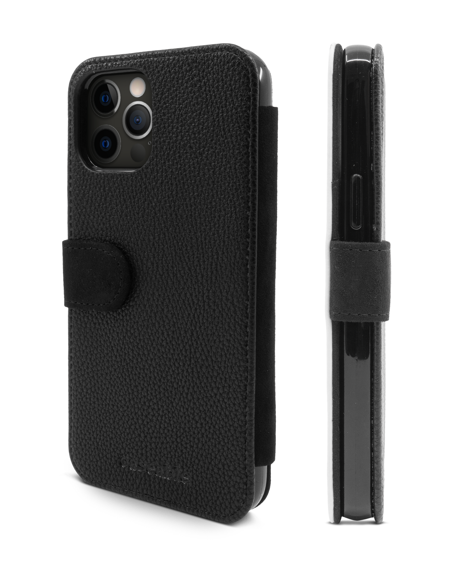 Carbon II Wallet Phone Case Apple iPhone 12, Apple iPhone 12 Pro: Side View