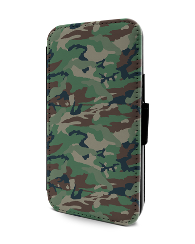 Green and Brown Camo Wallet Phone Case Apple iPhone 13 mini