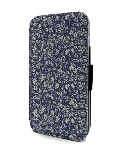Ditsy Blue Paisley Wallet Phone Case Apple iPhone 13 mini