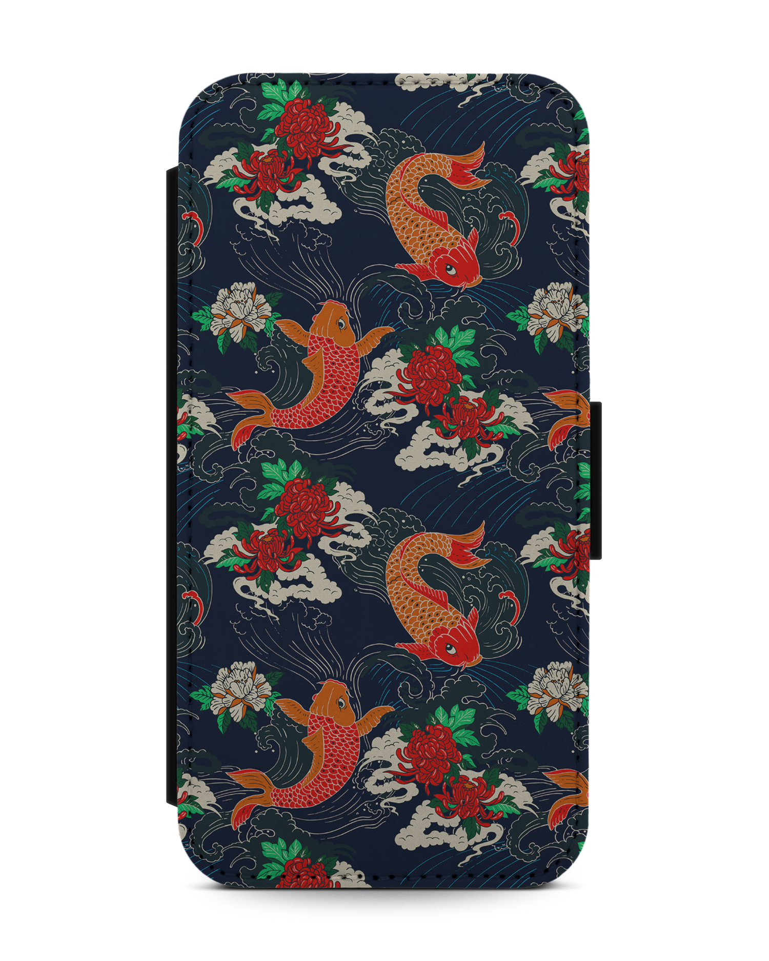 Repeating Koi Wallet Phone Case Apple iPhone 13 mini: Front View