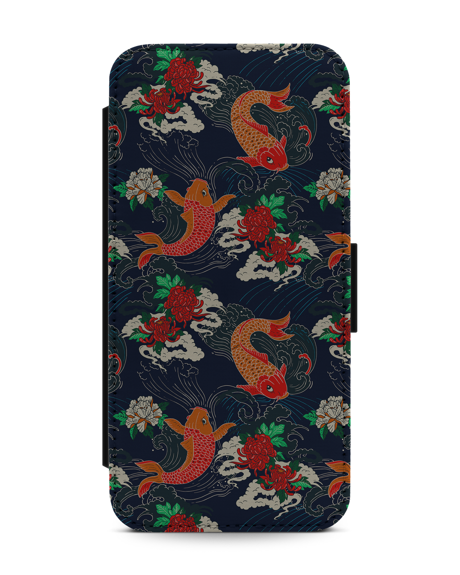 Repeating Koi Wallet Phone Case Apple iPhone 13 Pro Max: Front View