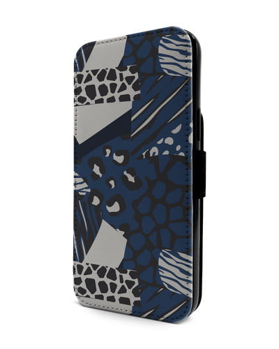 Animal Print Patchwork Wallet Phone Case Apple iPhone 13 Pro Max