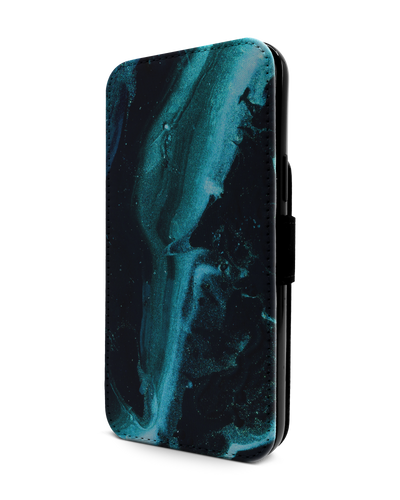 Deep Turquoise Sparkle Wallet Phone Case Apple iPhone 13 Pro Max
