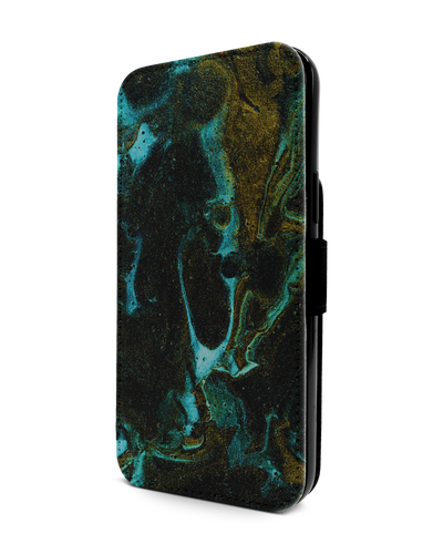 Mint Gold Marble Sparkle Wallet Phone Case Apple iPhone 13 Pro Max