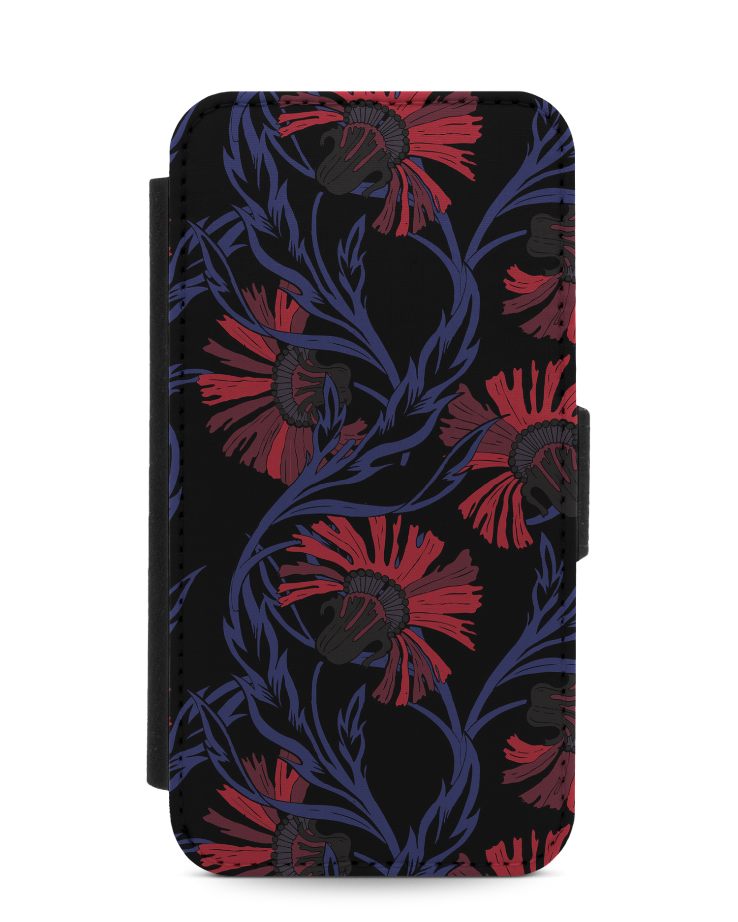 Midnight Floral Wallet Phone Case Apple iPhone 12 mini: Front View