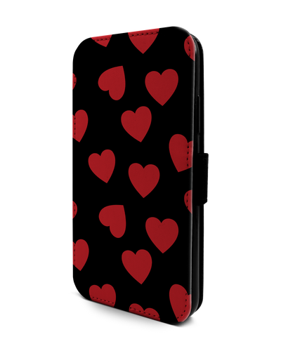 Repeating Hearts Wallet Phone Case Apple iPhone XR