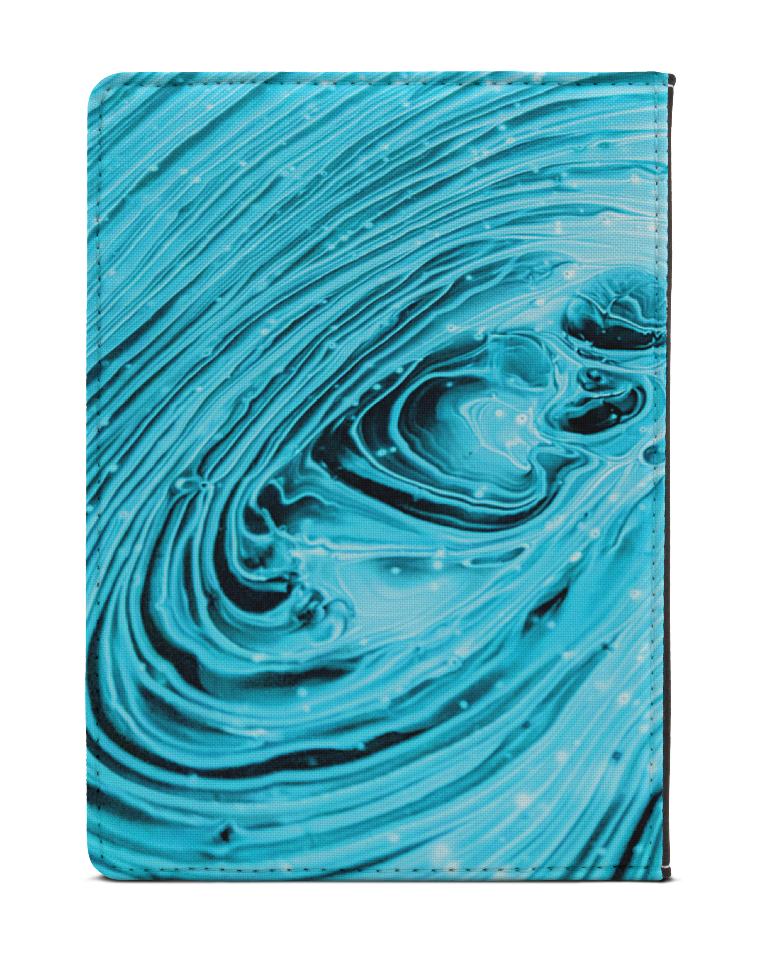 Turquoise Ripples eReader Case S: Back View