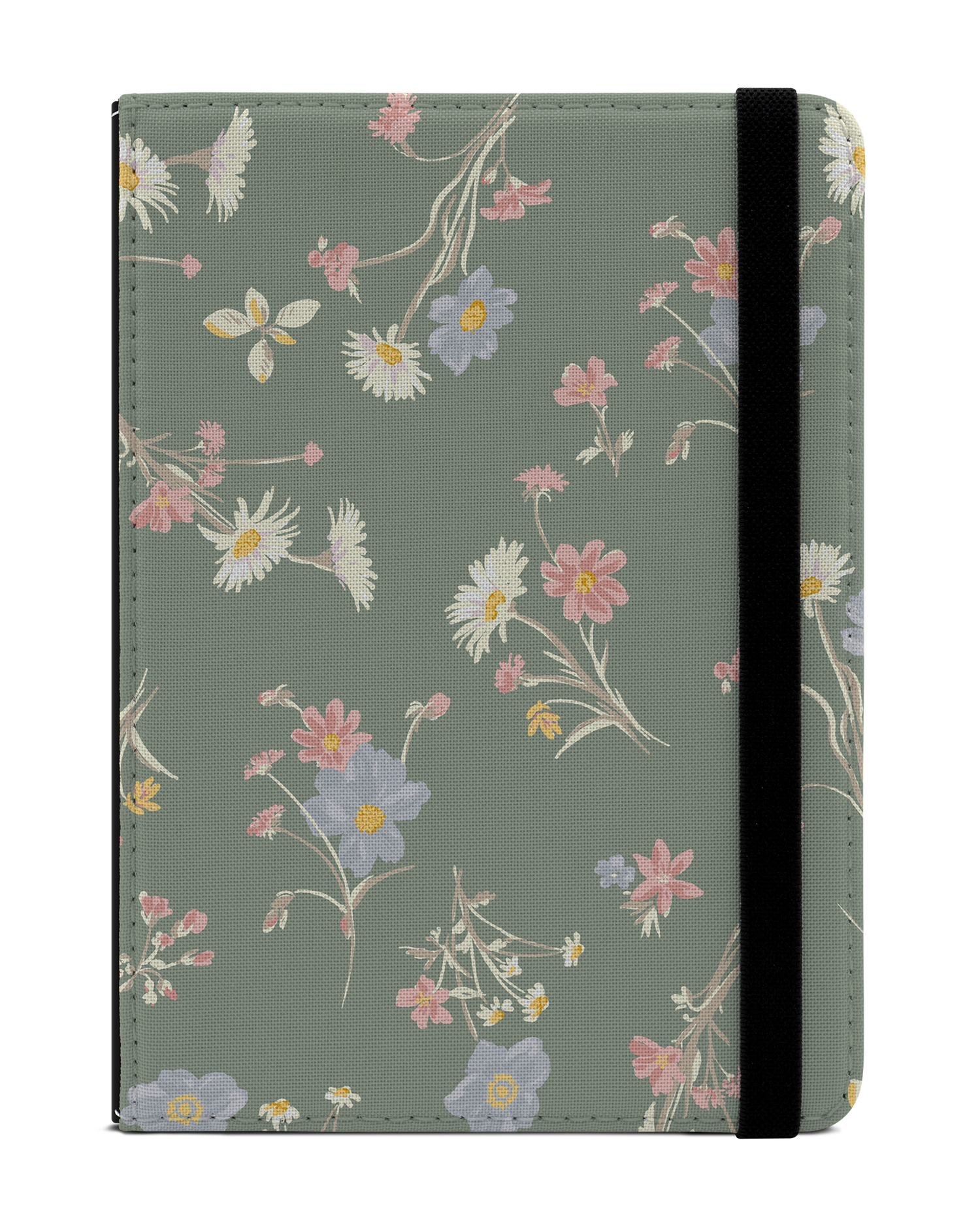 Wild Flower Sprigs eReader Case for tolino vision 1 to 4 HD: Front View
