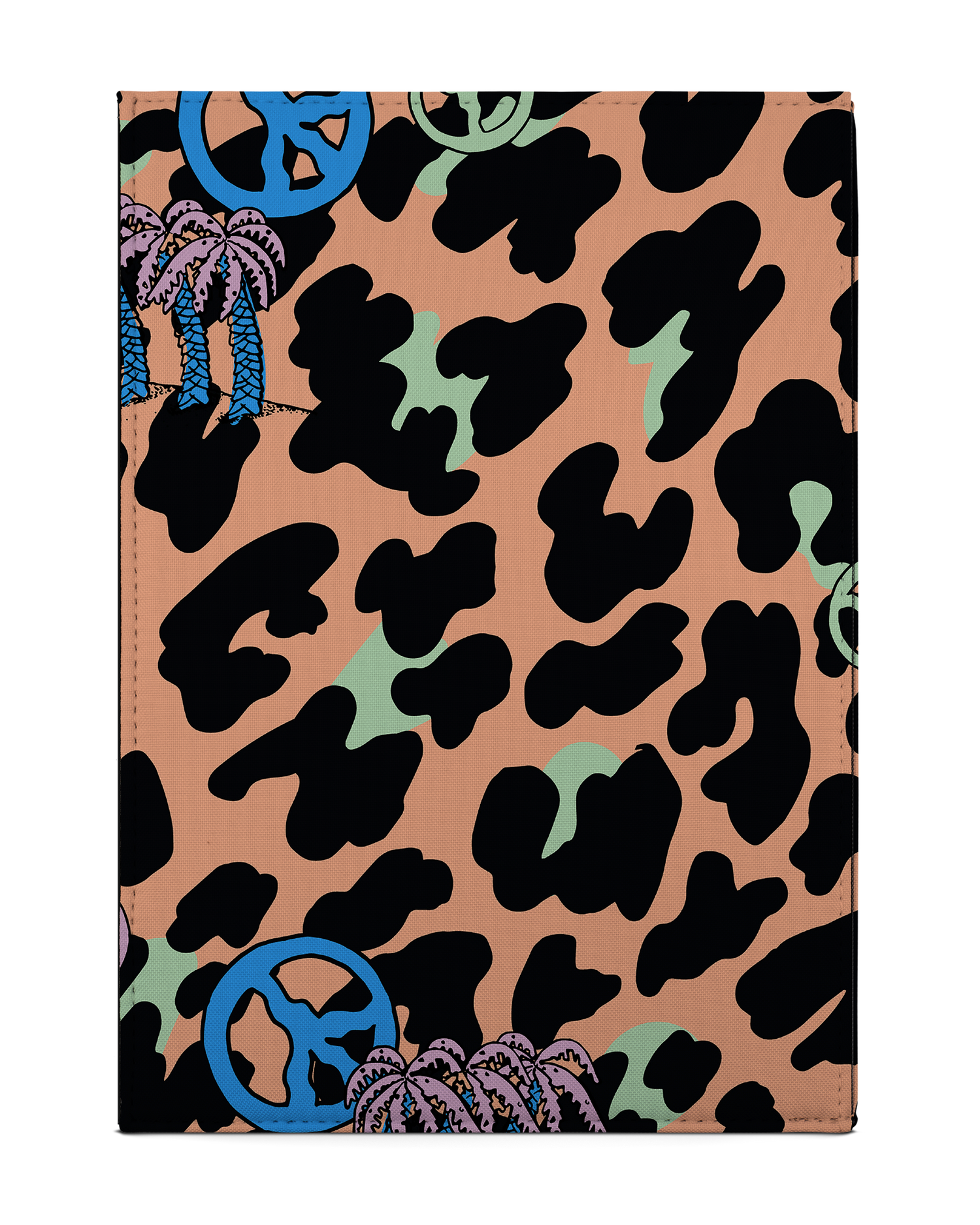 Leopard Peace Palms Tablet Case M: Back View