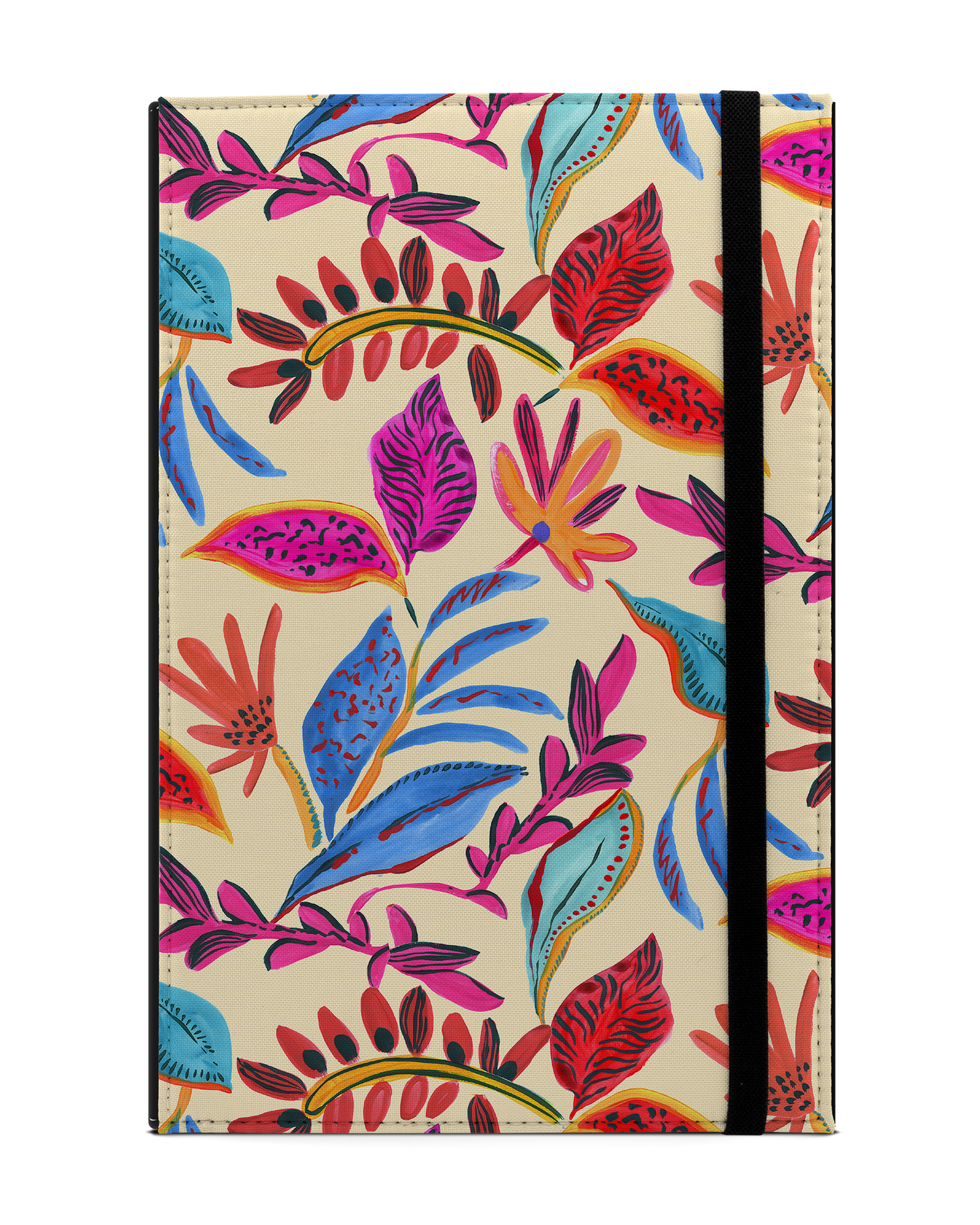 Painterly Spring Leaves Tablet Case L: Front View