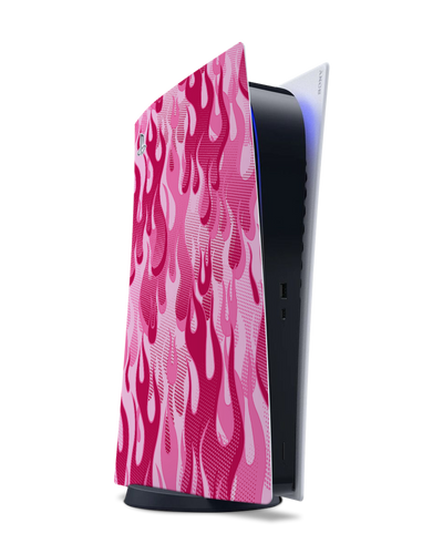 Pink Flames Console Skin for Sony PlayStation 5 Digital Edition
