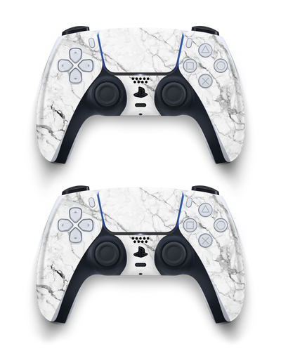 White Marble Console Skin Sony PlayStation 5 DualSense Wireless Controller