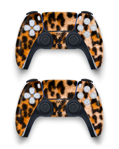 Leopard Pattern Console Skin Sony PlayStation 5 DualSense Wireless Controller