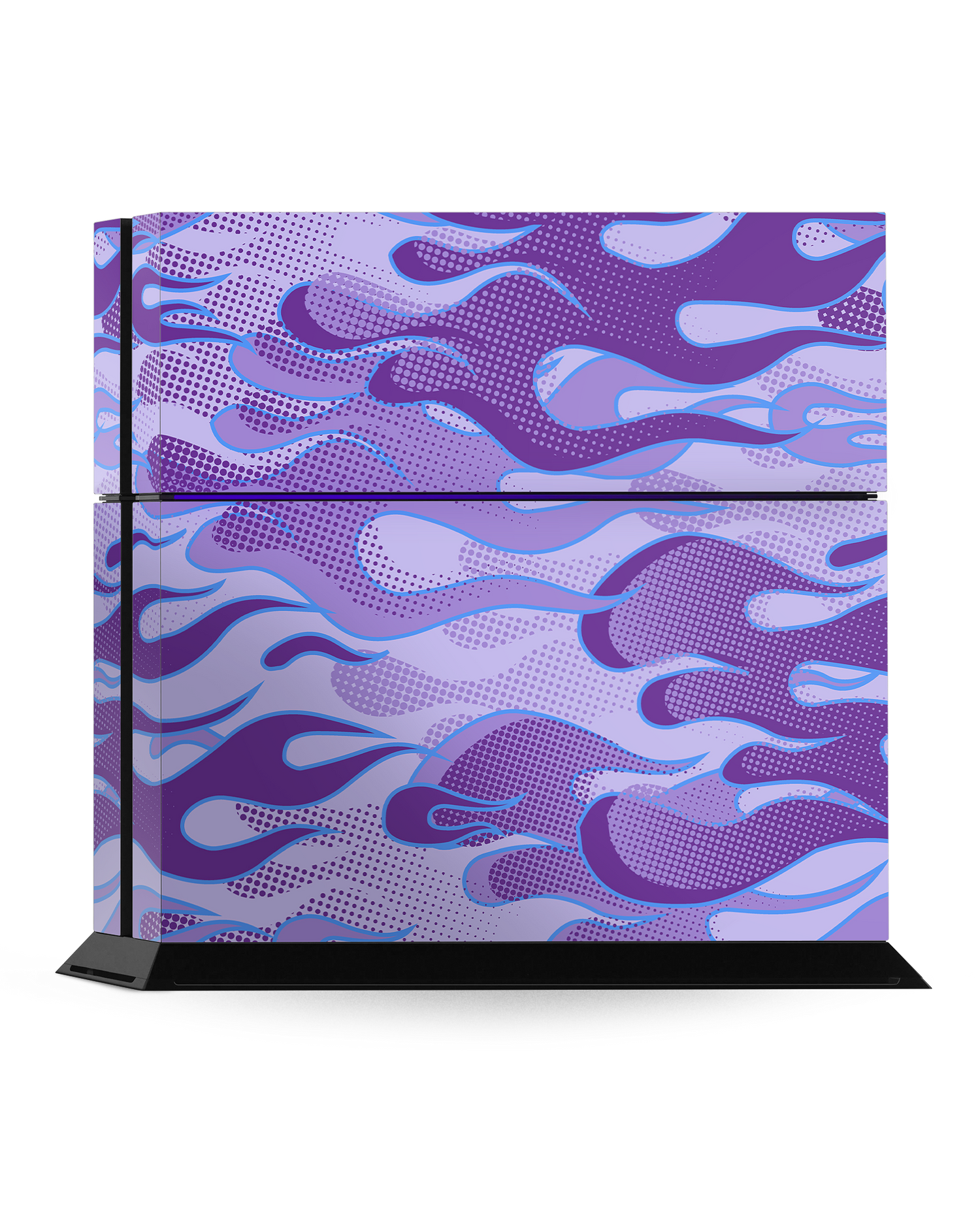 Purple Flames Console Skin for Sony PlayStation 4: Standing