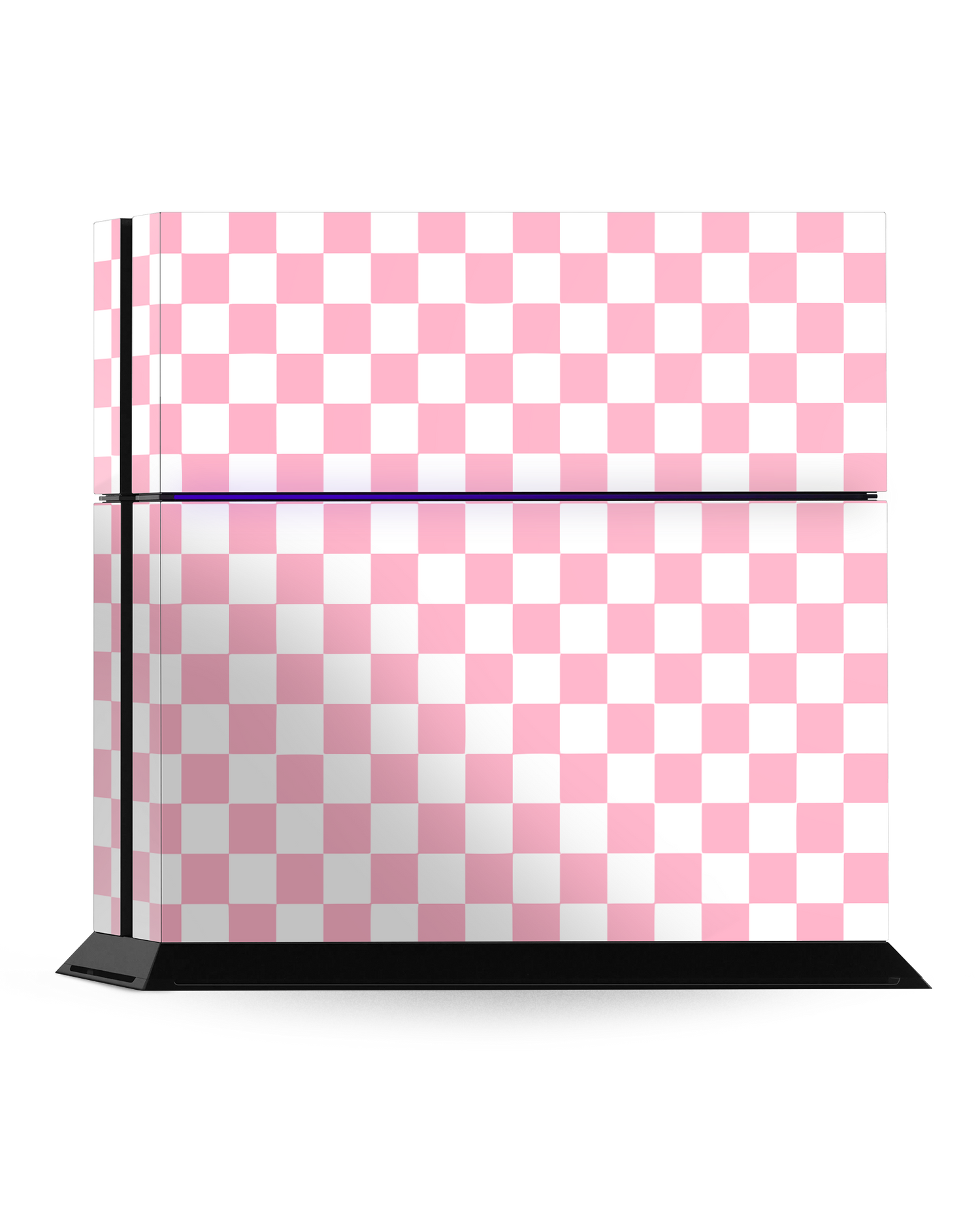 Pink Checkerboard Console Skin for Sony PlayStation 4: Standing