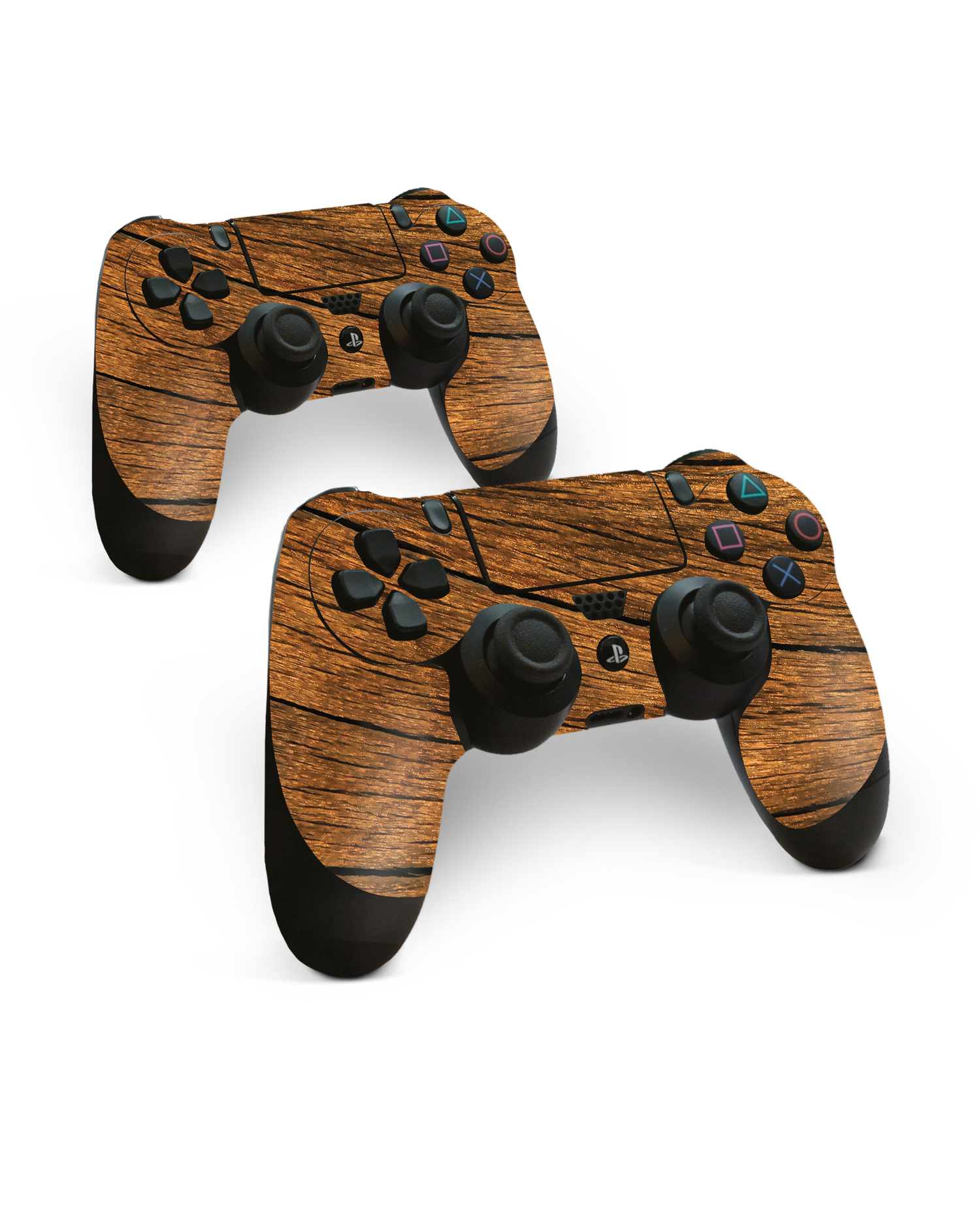 Wood Console Skin for Sony PlayStation 4 Controller: Side View