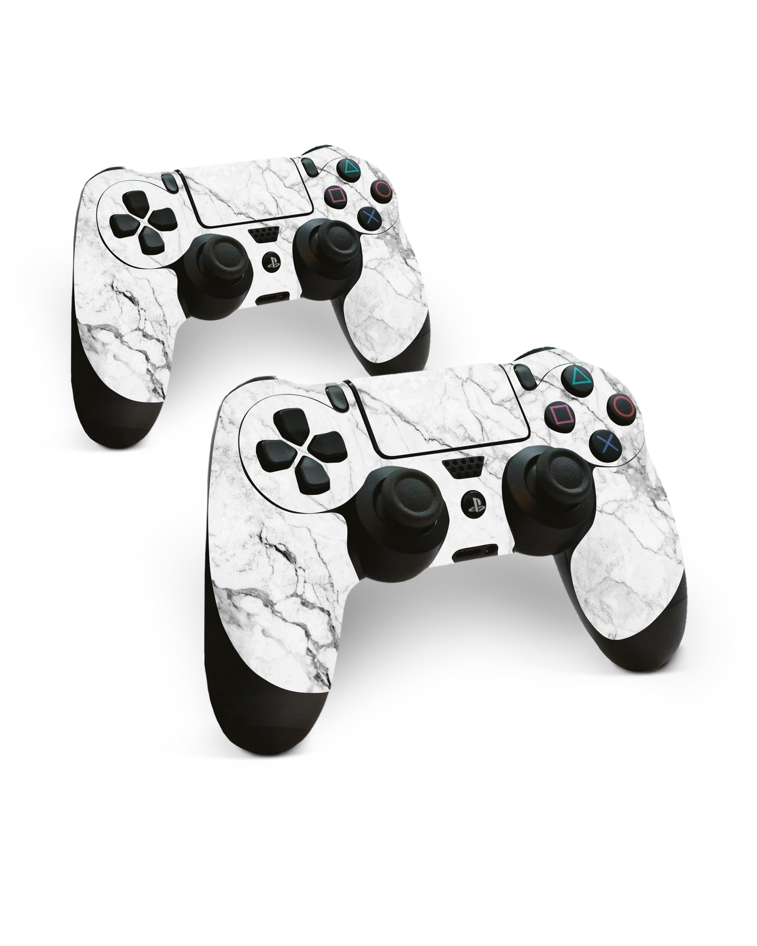 White Marble Console Skin for Sony PlayStation 4 Controller: Side View