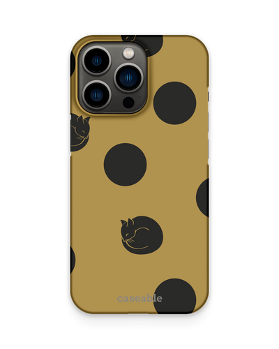 Polka Cats Hard Shell Phone Case Apple iPhone 13 Pro