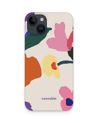 Handpainted Blooms Hard Shell Phone Case for Apple iPhone 14 Plus
