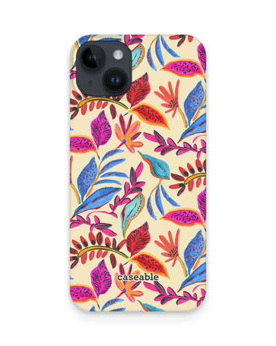 Painterly Spring Leaves Hard Shell Phone Case for Apple iPhone 15 Plus
