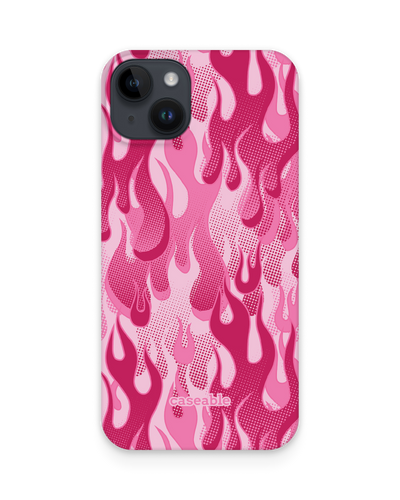 Pink Flames Hard Shell Phone Case for Apple iPhone 14 Plus