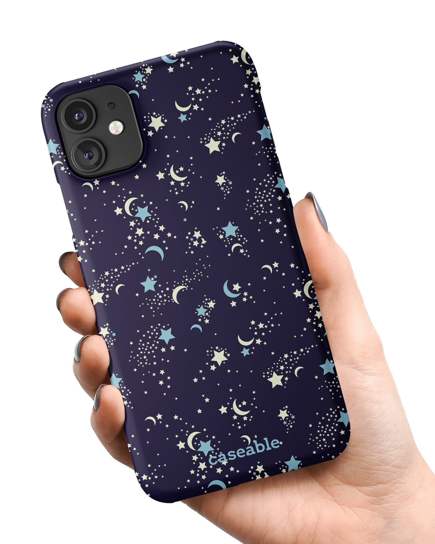 Mystical Pattern Hard Shell Phone Case Apple iPhone 11 held in hand