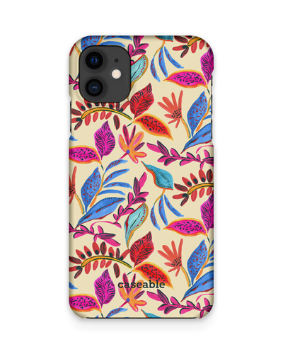 Painterly Spring Leaves Hard Shell Phone Case Apple iPhone 11